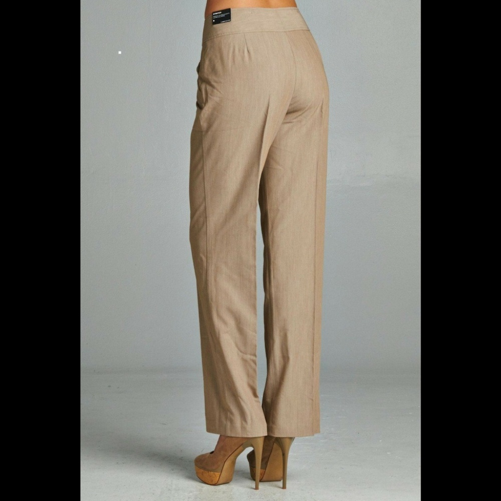 Women's Larry Levine Pants (Sand) - Picture 4 of 5